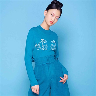 PLAYLOUNGE姜悦音POLLYANNA KEONG原创女装2017春新印花毛衣-tmall.com天猫